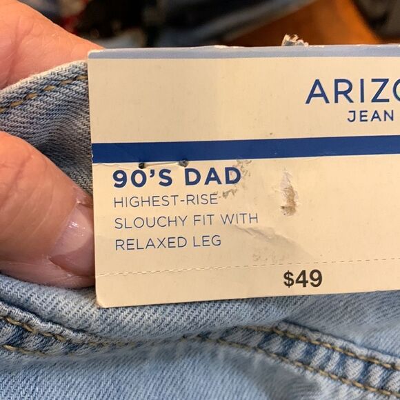 Arizona Jean Company Size 5 highest rise slouchy fit with relaxed leg NWT - Picture 7 of 9